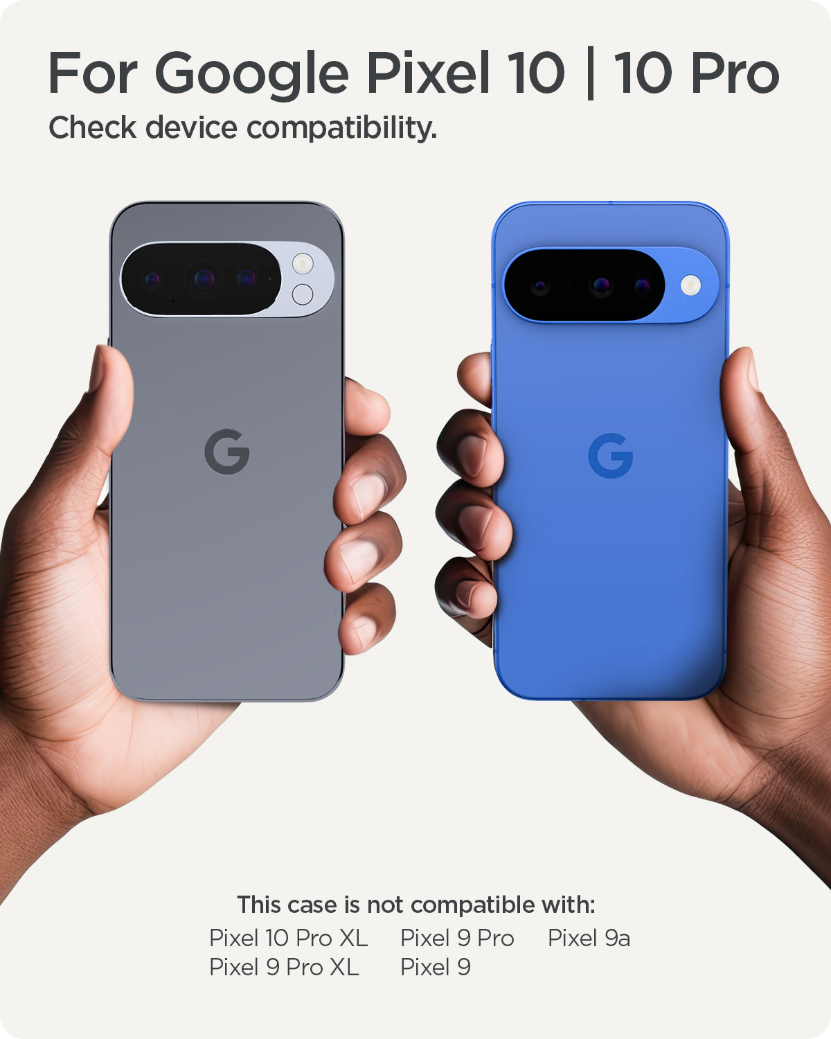 ACS09697 - Pixel 10 Pro Case Liquid Air (MagFit) showing the compatibility. Only compatible with Pixel 10 / 10 Pro