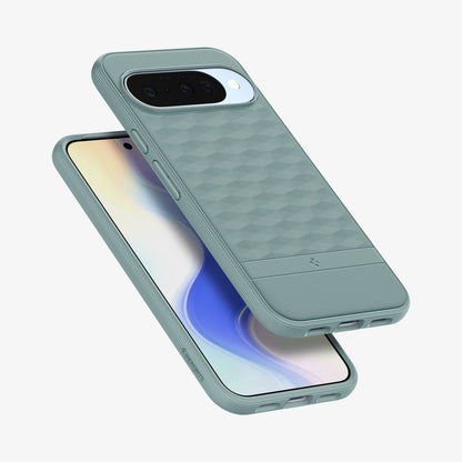 ACS09709 - Pixel 10 Pixel 10 Pro in sage green showing the back, front and sides