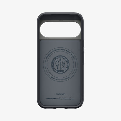 ACS11455 - Pixel 11 Pro XL Nano Pop (Mag Fit) Black Sesame interior view showing the built in magnetic ring, microfiber lining, and MagFit construction.