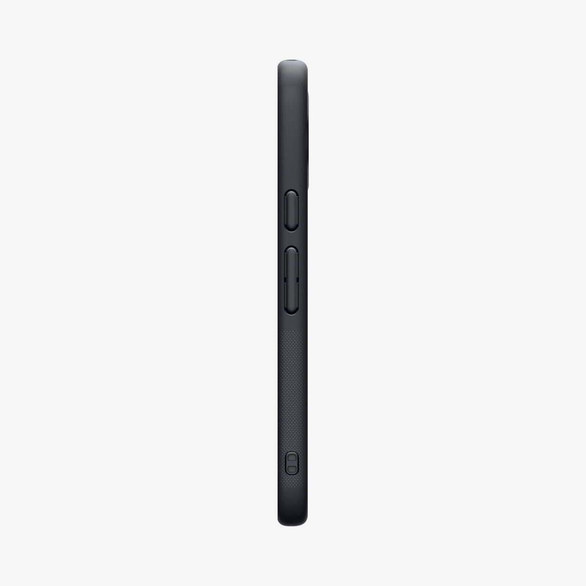 ACS11445 - Pixel 11 Nano Pop (Mag Fit) Black Sesame side profile showing responsive button covers, textured side grips, and integrated strap hole.