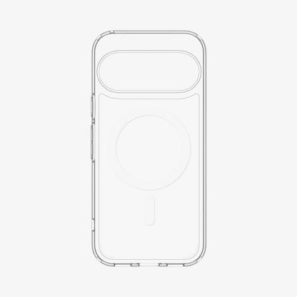 ACS11441 - Pixel 11 Ultra Hybrid (Mag Fit) Clear White case showing the built in MagFit ring, transparent design, and raised camera surround.