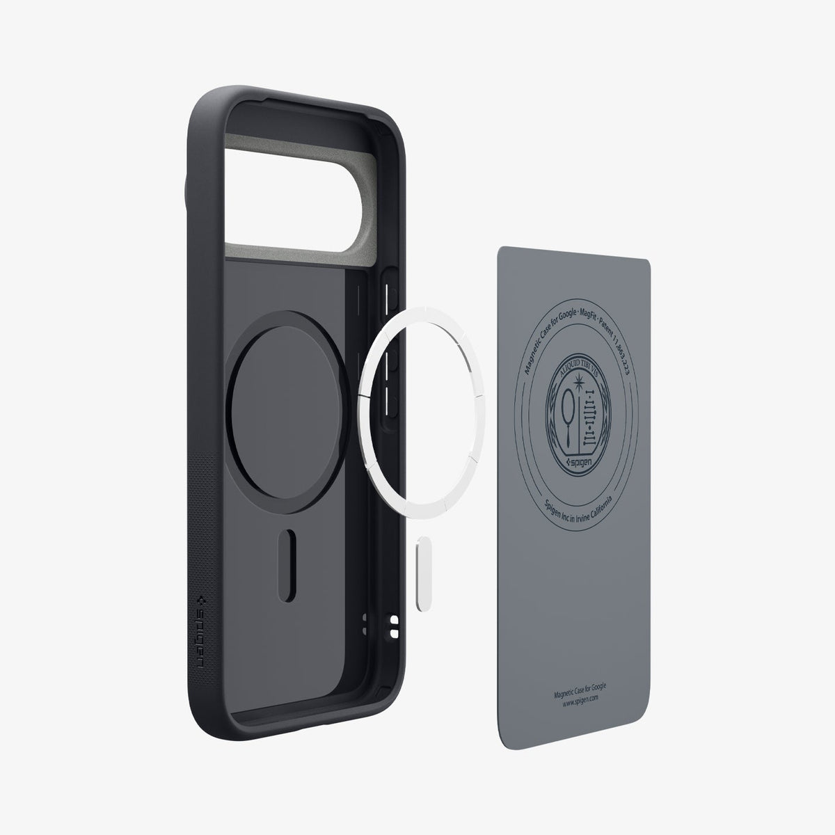 ACS09713 - Pixel 10 Pixel 10 Pro Case Nano Pop (MagFit) in Black Sesame showing the inside layers of case