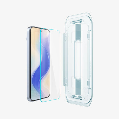 AGL08442 - Pixel 10 / Pixel 10 Pro GLAS.tR EZ Fit Screen Protector showing the device, screen protector and ez fit tray