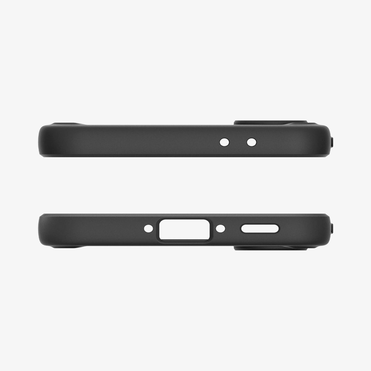 ACS09293 - Galaxy A56 5G Case Ultra Hybrid in Matte Black showing the top and bottom