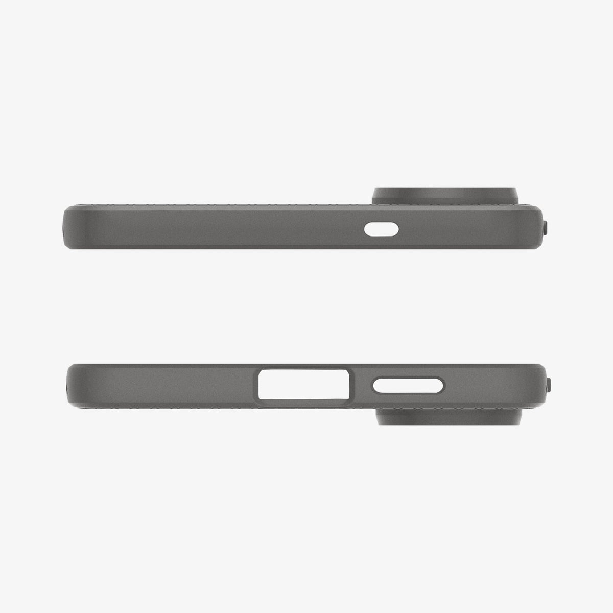ACS09421 - Galaxy S25 Edge Case Liquid Air in Marble Gray showing the top and bottom