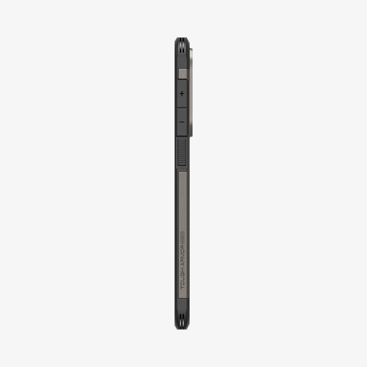 ACS09423 - Galaxy S25 Edge Case Tough Armor AI (MagFit) in Gunmetal showing the side