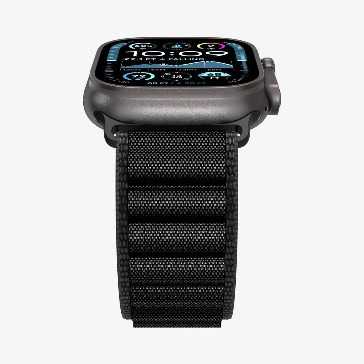 AMP10144 - Apple Watch Ultra (49mm) WBF1 in Black showing the partial front and side