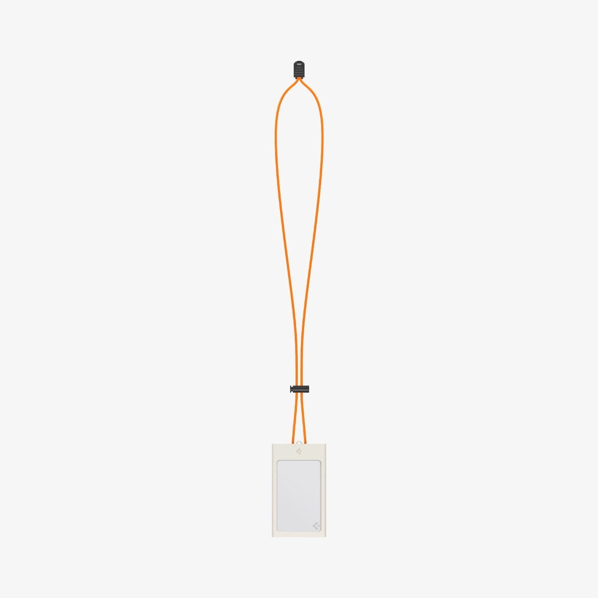 AFA09346 - Badge Holder MagSlide in Dune Beige showing the front with laid out lanyard
