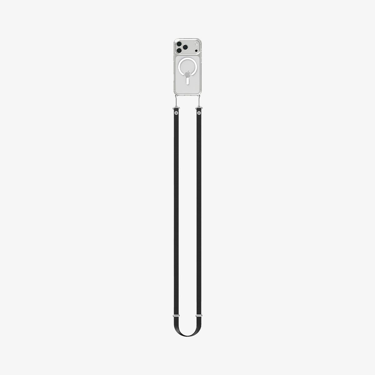 AFA10614 - Spigen Universal Phone Lanyard Strap showing full length strap with phone attached