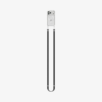 AFA10614 - Spigen Universal Phone Lanyard Strap showing full length strap with phone attached