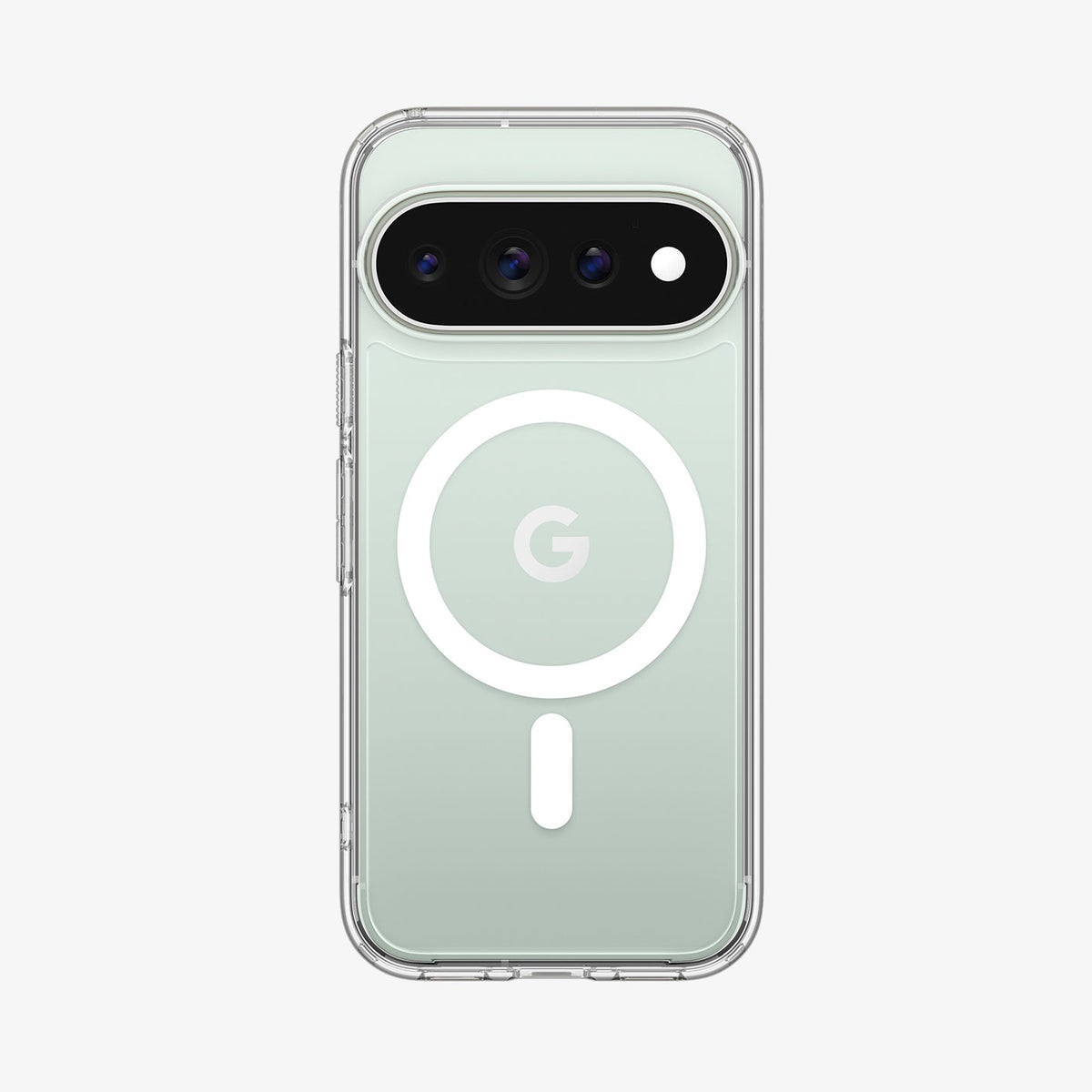 ACS11431 - Pixel 11 Pro Ultra Hybrid (Mag Fit) Clear White case with a built in MagFit ring, camera protection, responsive button covers, and a slim profile.