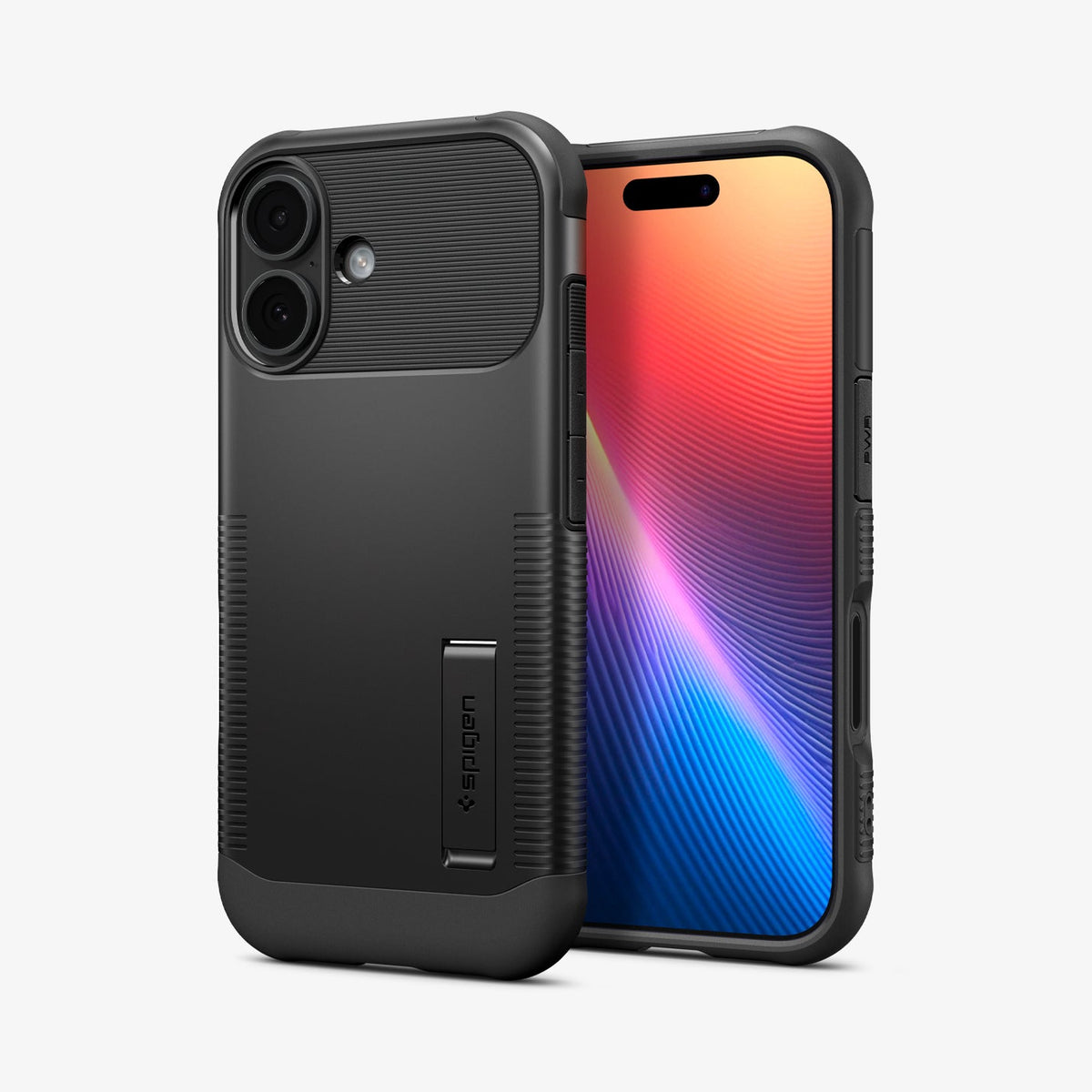 ACS09653 - iPhone 17 Slim Armor (MagFit) in Black showing the back, partial front and sides