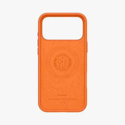 ACS11378 - iPhone 17 Pro Max Silicone Fit (Mag Fit) in Cosmic Orange showing the inside of case
