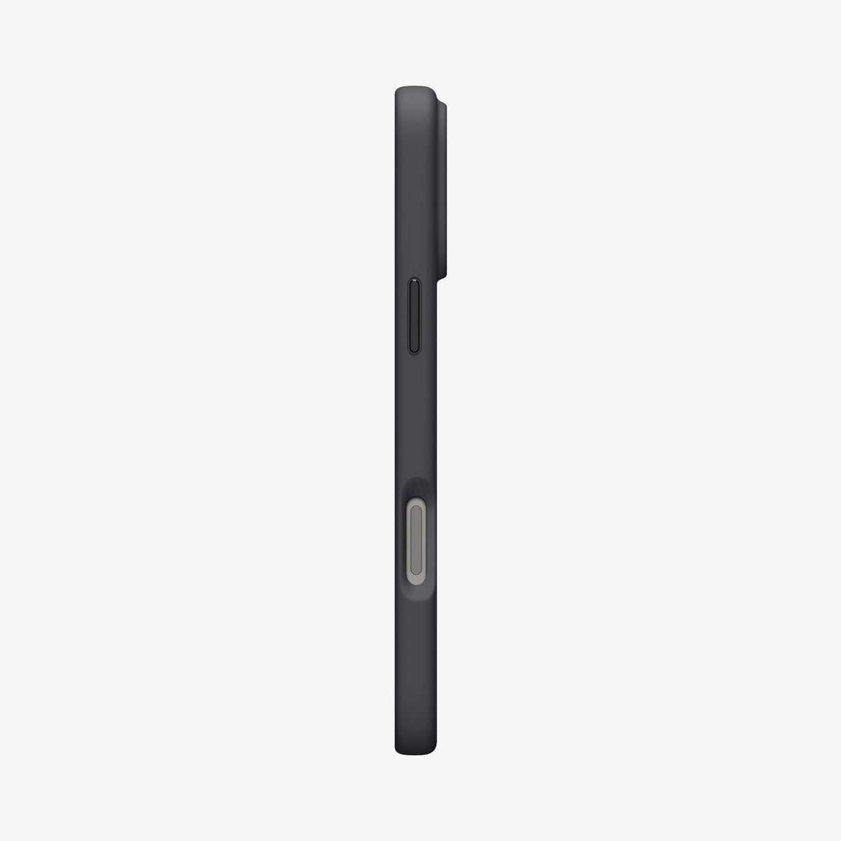 ACS09955 - iPhone 17 Pro Silicone Fit (MagFit) Case in black showing the side