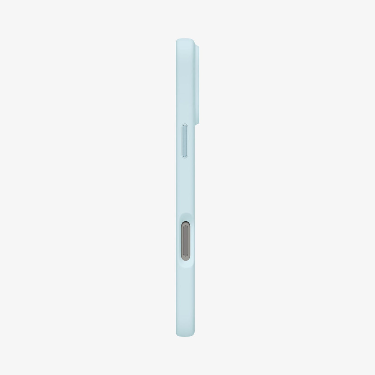 ACS10079 - iPhone 17 Pro Silicone Fit (MagFit) Case in blue showing the side