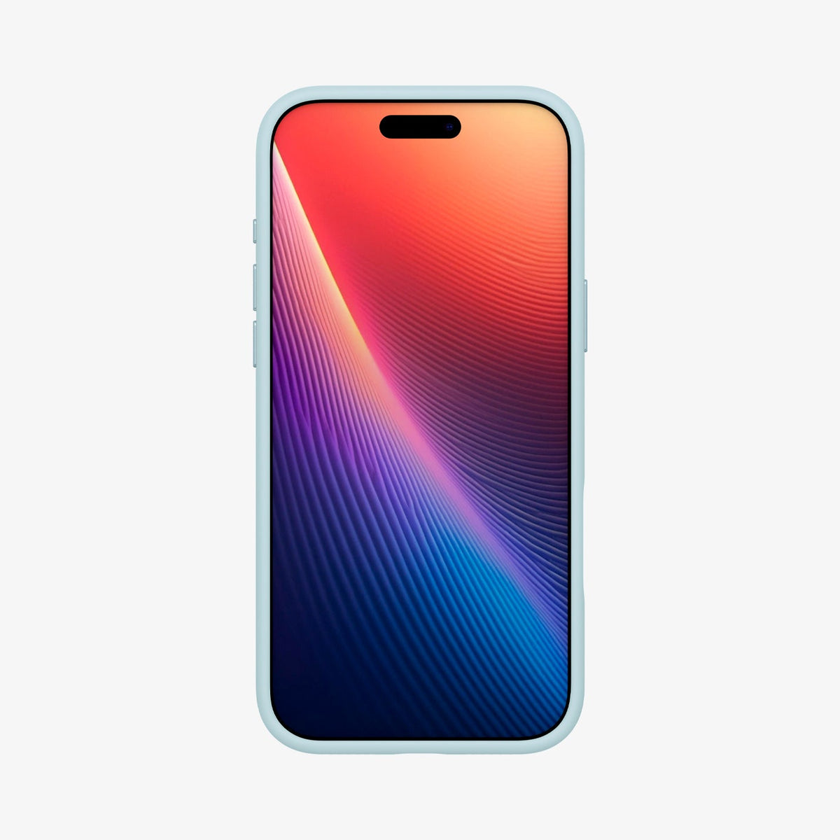 ACS10079 - iPhone 17 Pro Silicone Fit (MagFit) Case in blue showing the front
