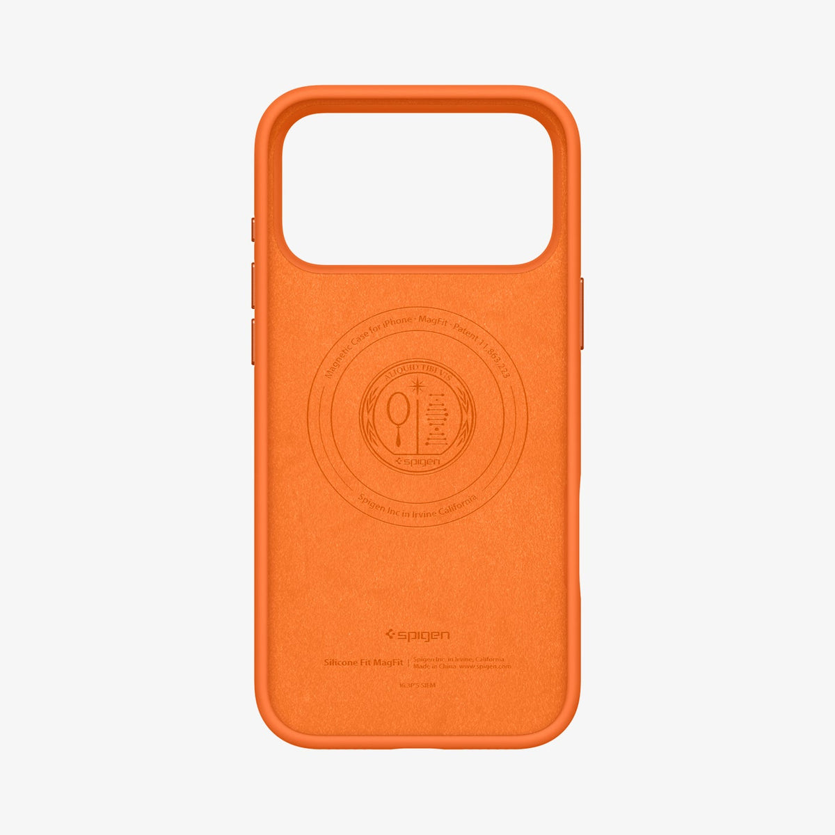ACS11379 - iPhone 17 Pro Silicone Fit (Mag Fit) in Cosmic Orange showing the inside of case