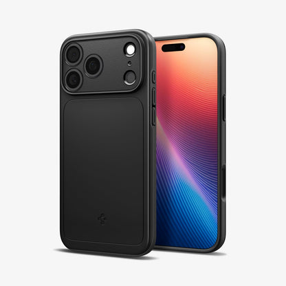 ACS09934 - iPhone 17 Pro Thin Fit (MagFit) in black showing the back, partial front and sides