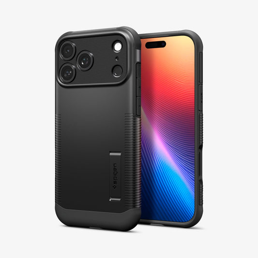ACS09603 - iPhone 17 Pro Max Slim Armor (MagFit) in Black showing the back, partial front and sides