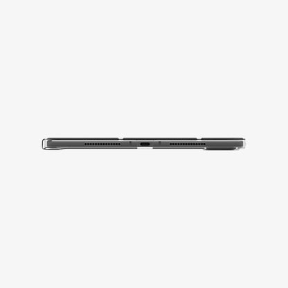 ACS09440 - iPad Pro 11-inch (2024) Case Liquid Air Folio in Black showing the side with usb c port and speaker