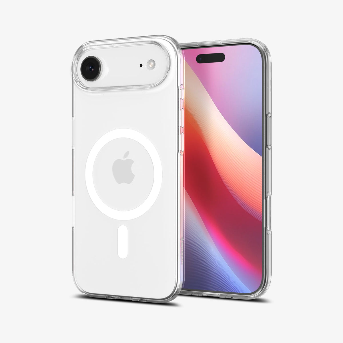 ACS09615 - iPhone 17 Air Crystal Flex (MagFit) in Clear White showing the back, partial inner, partial front and sides