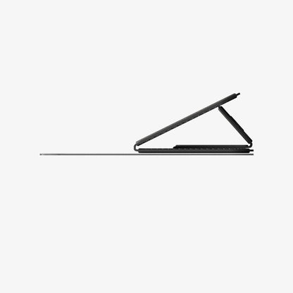 AMP10402 - Slim Fold Laptop Stand | LD201-S2 showing the side with stand propped up