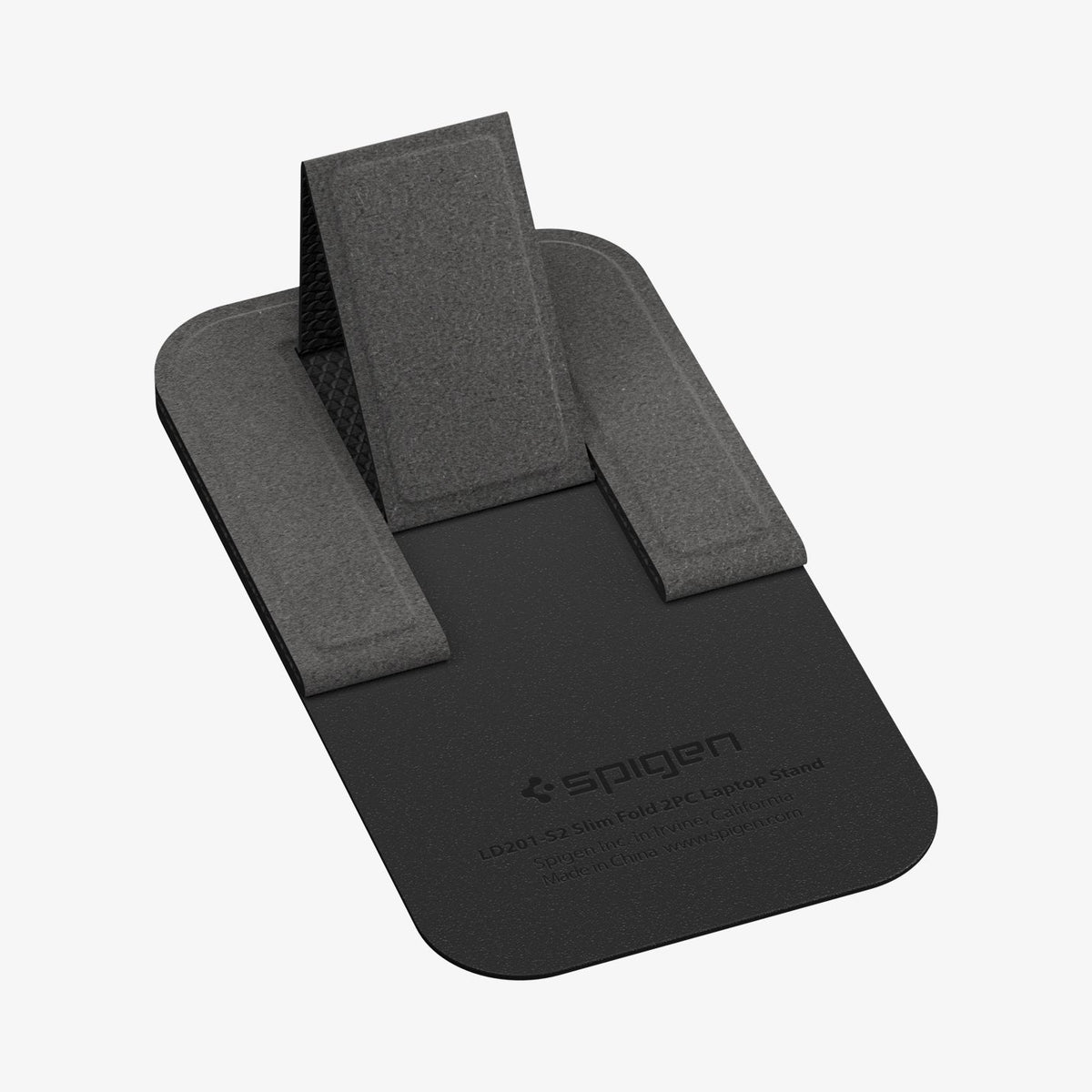 AMP10402 - Slim Fold Laptop Stand | LD201-S2 showing front with stand propped up