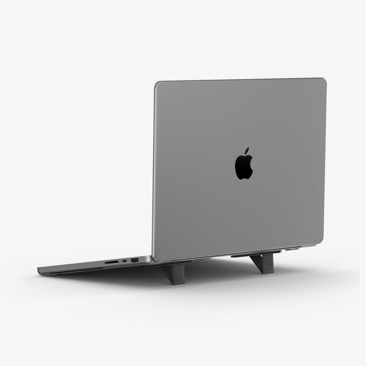 AMP10402 - Slim Fold Laptop Stand | LD201-S2 showing a laptop propped up by stand