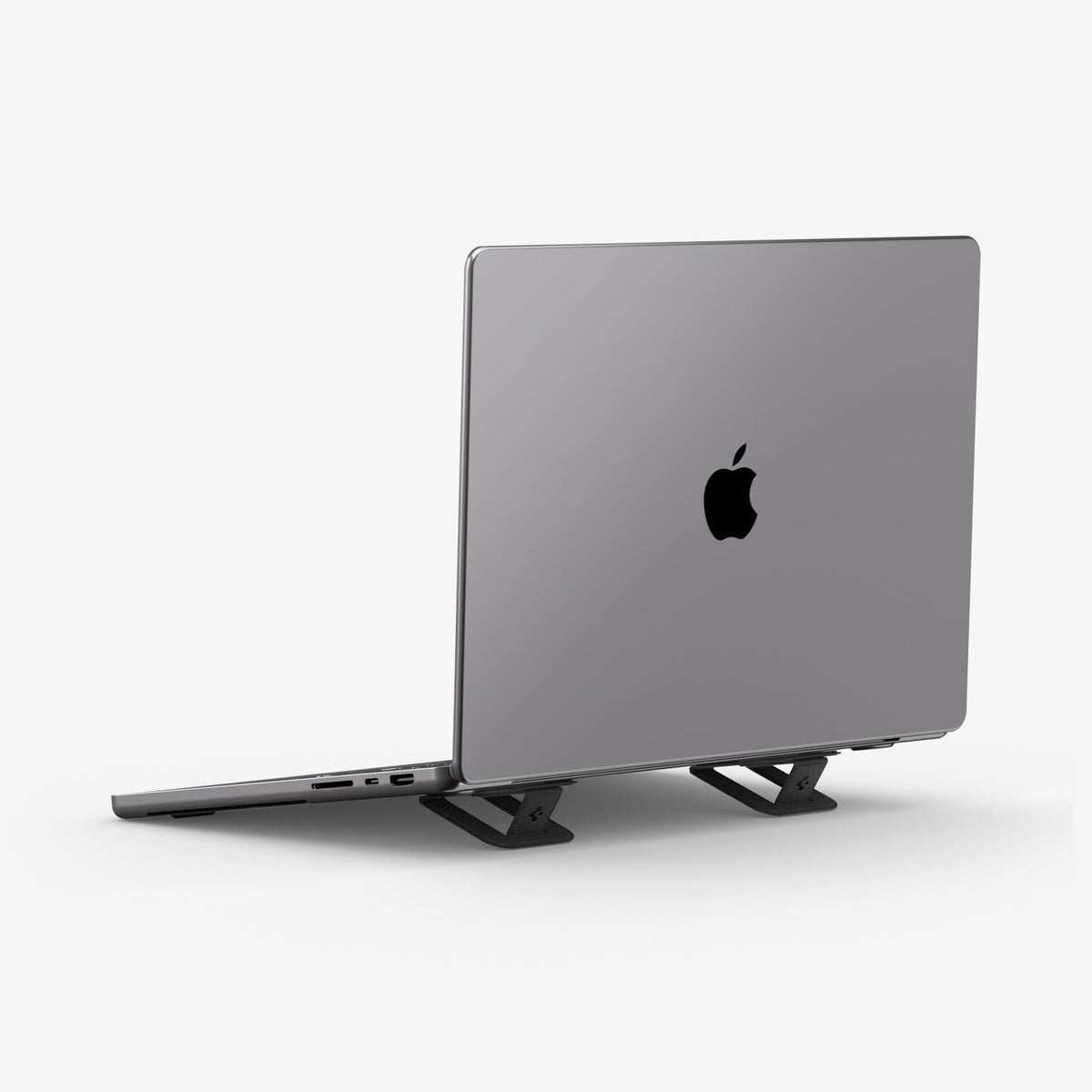 AMP10402 - Slim Fold Laptop Stand | LD201-S2 showing back with laptop propped up