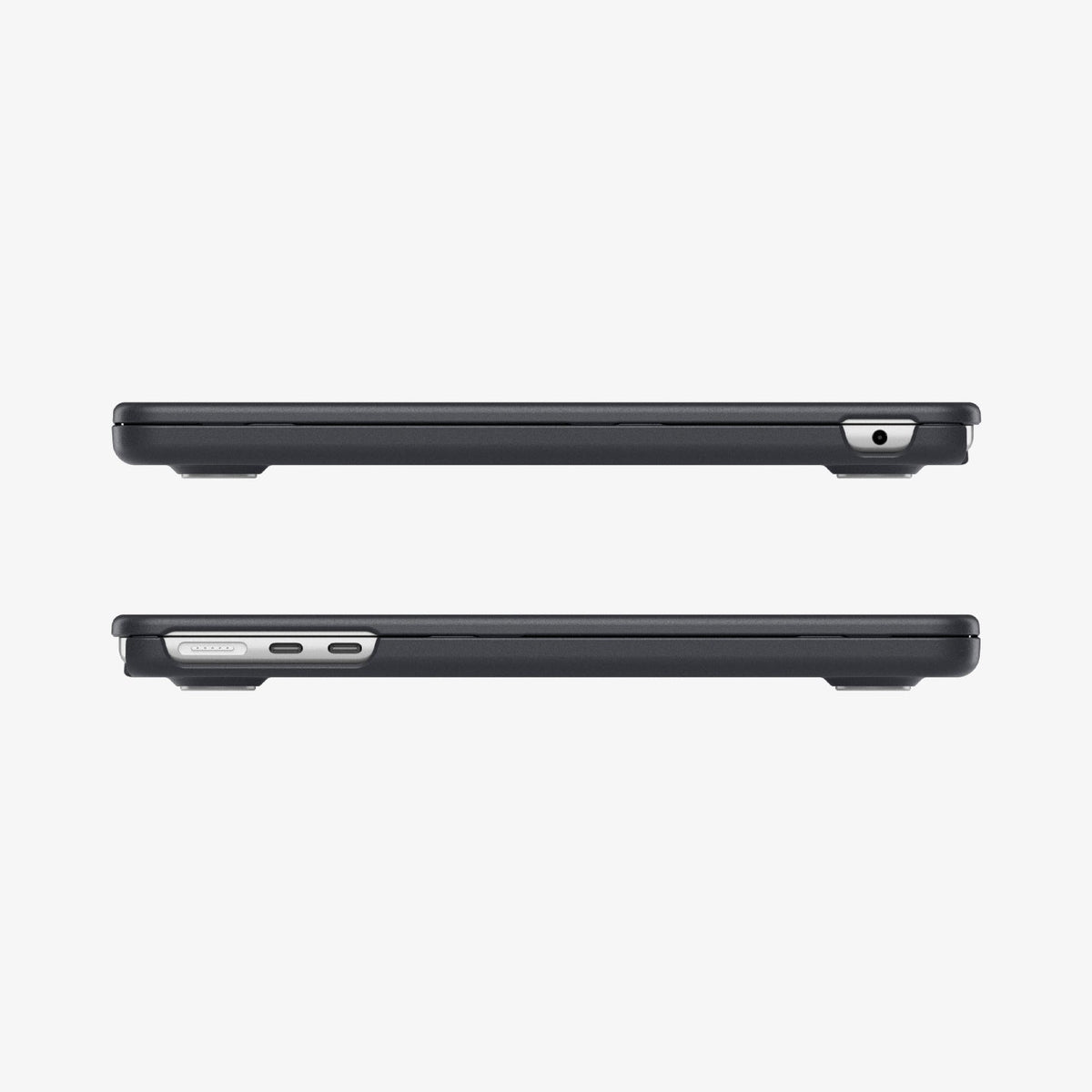 ACS11267 - MacBook Air 15-inch Nano Pop Black Sesame showing side views with open cutouts for ports and ventilation