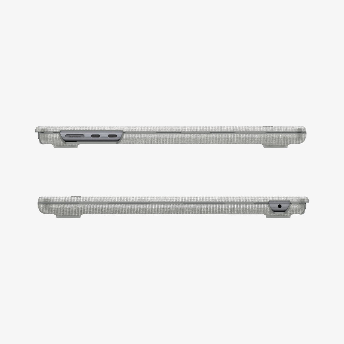 ACS10975 - MacBook Air 15-inch in Heather Gray showing the side