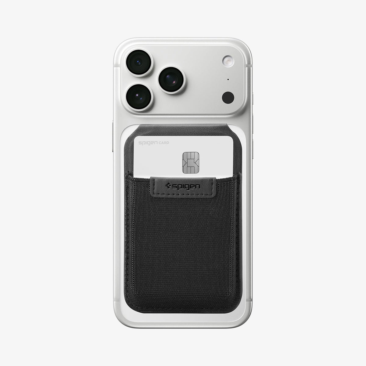 AFA11591 - Slim Fold Card Holder Stand (Mag Fit) | S314-4 in Black showing front with a card