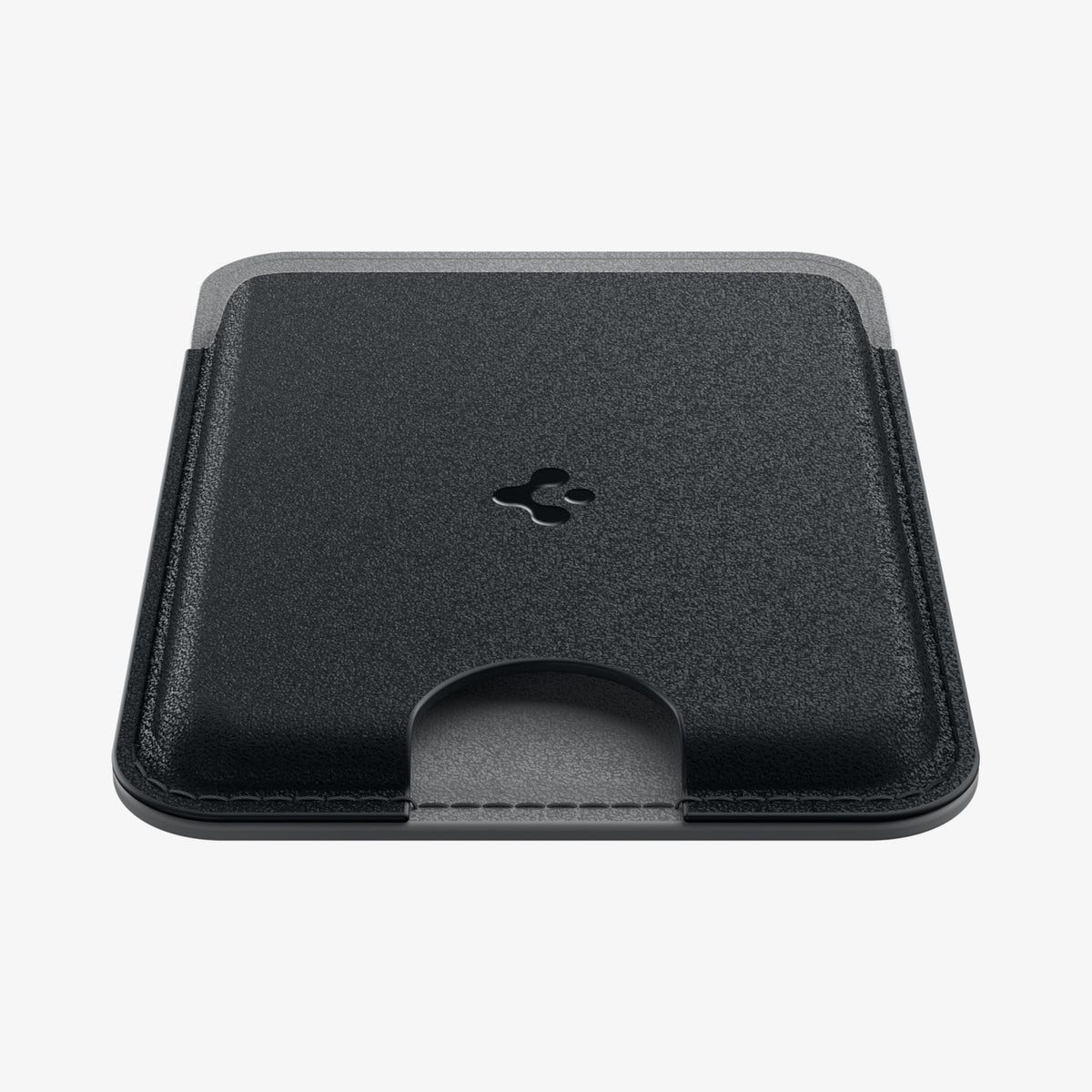 AFA06997 - MagSafe Card Holder Nano Pop (Mag Fit) in Black Sesame showing the front and bottom