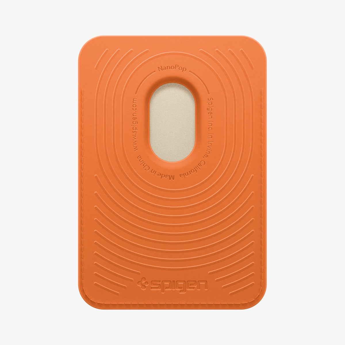 AFA11341 - MagSafe Card Holder Nano Pop (Mag Fit) in Orange Beige showing back