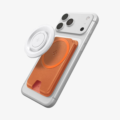AFA11340 - MagSafe Card Holder Valentinus | 3 Cards (Mag Fit+) in Metallic Orange showing side