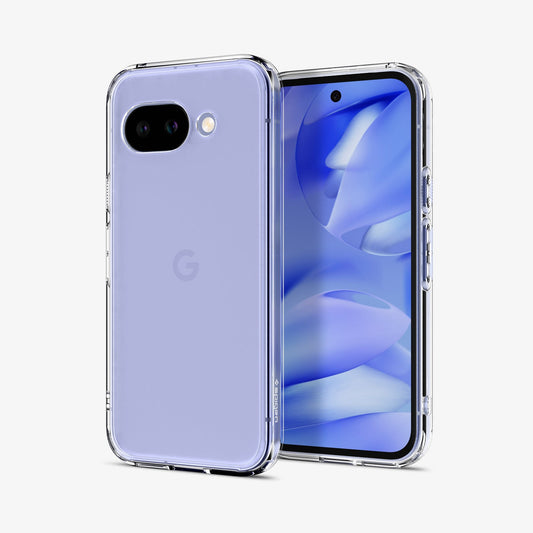 ACS09042 - Pixel 9a Case Ultra Hybrid in Crystal Clear showing the back, partial front and sides