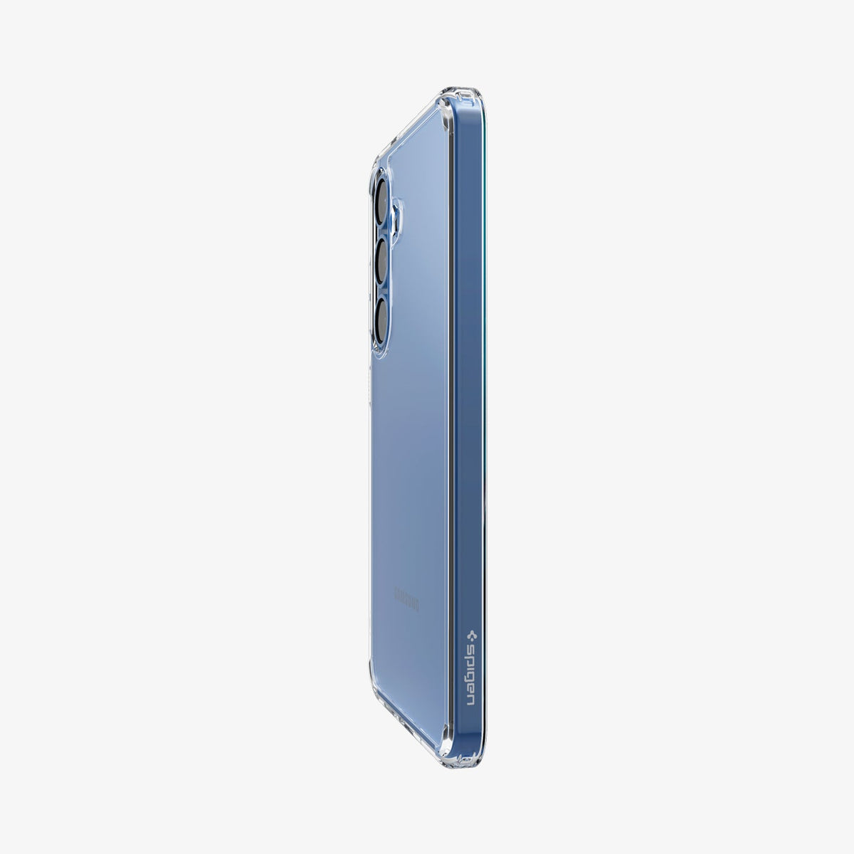 ACS08985 - Galaxy S25 Plus Case Ultra Hybrid in Crystal Clear showing the partial back and side