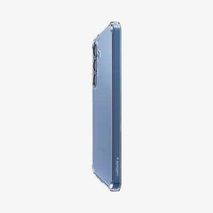 ACS09006 - Galaxy S25 Case Ultra Hybrid in Crystal Clear showing the partial back and side