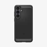 ACS11639 - Galaxy S26 FE Rugged Armor showing Rugged Armor case with textured matte back, carbon fiber accents, and raised camera protection