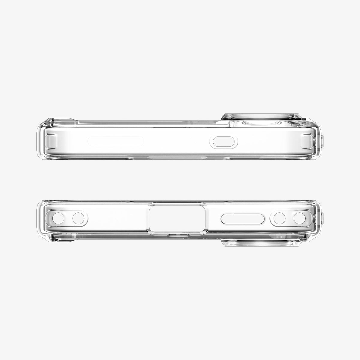 ACS10964 - Galaxy S26 Plus Case Ultra Hybrid (Mag Fit) Crystal Clear showing the top and bottom