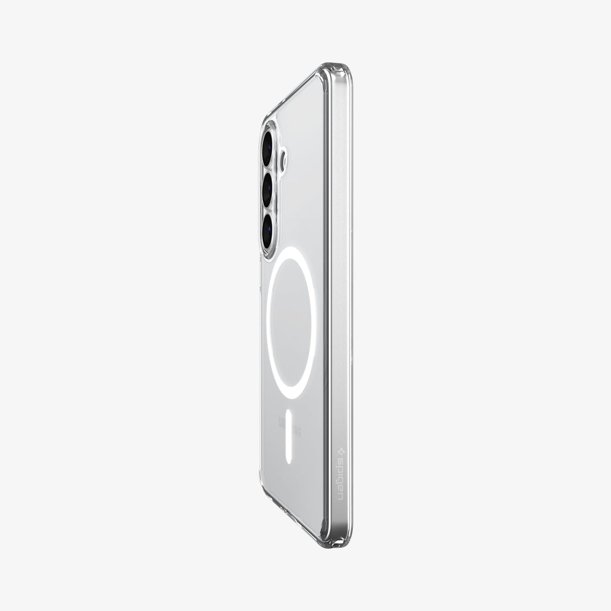 ACS10969 - Galaxy S26 Case Ultra Hybrid (Mag Fit) Crystal Clear showing the back and partial side