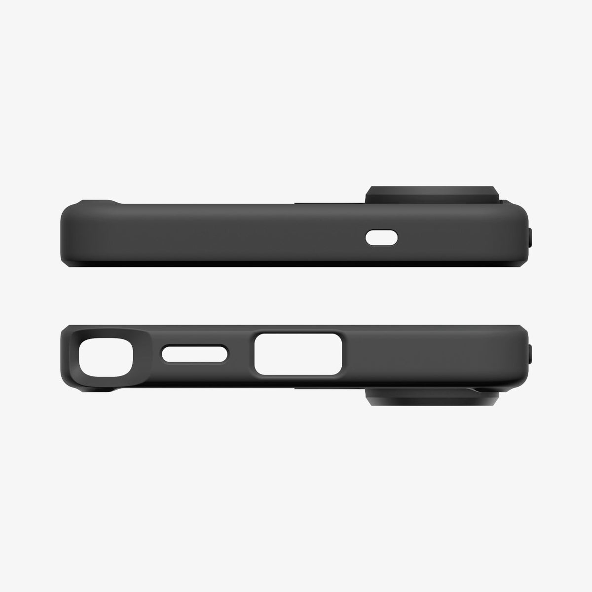 ACS10960 - Galaxy S26 Ultra Case Ultra Hybrid (Mag Fit) Frost Black showing the top and bottom