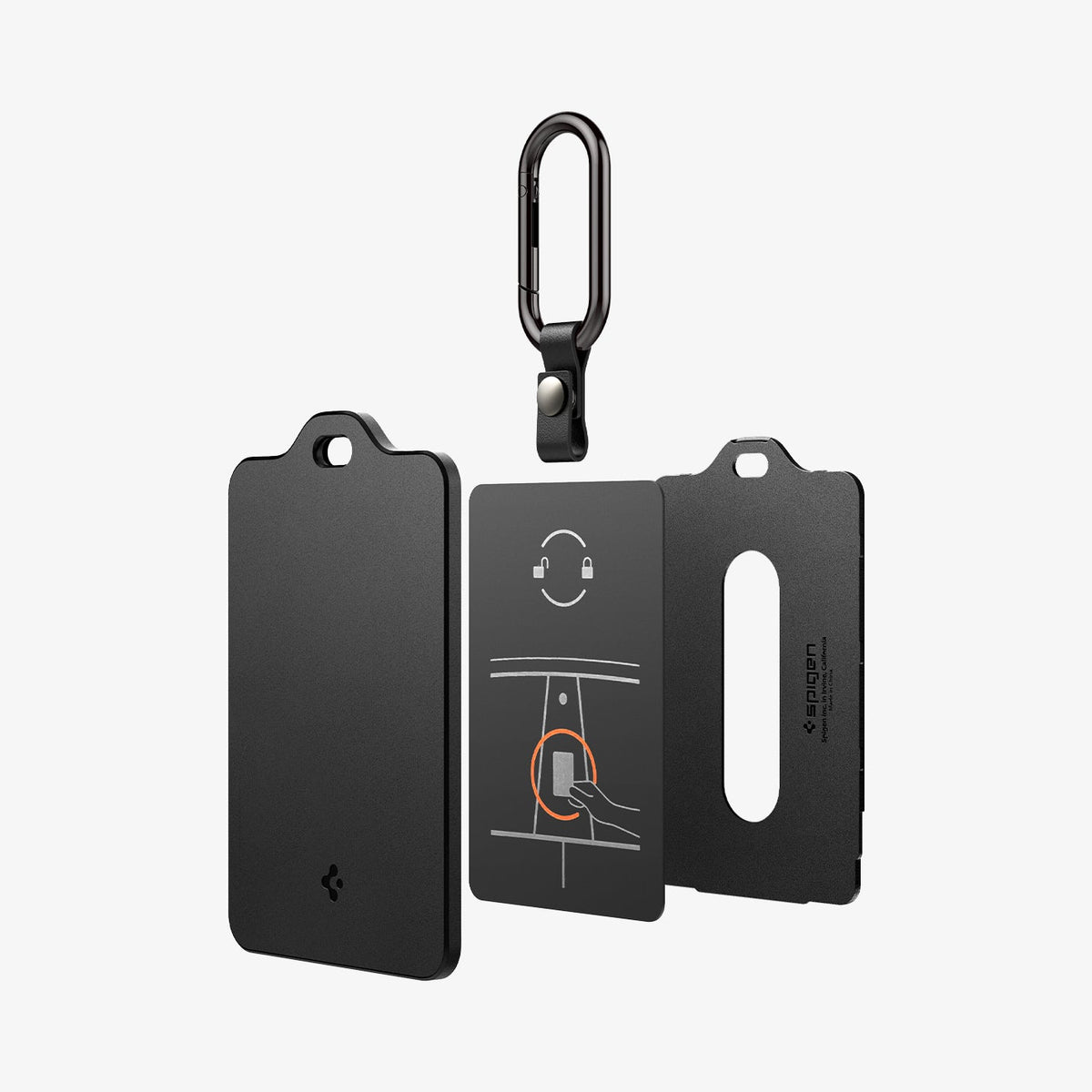 ACP11405 - Tesla Key Card Holder | TO243 2 Pack in Black & White showing the multiple layers of card holder