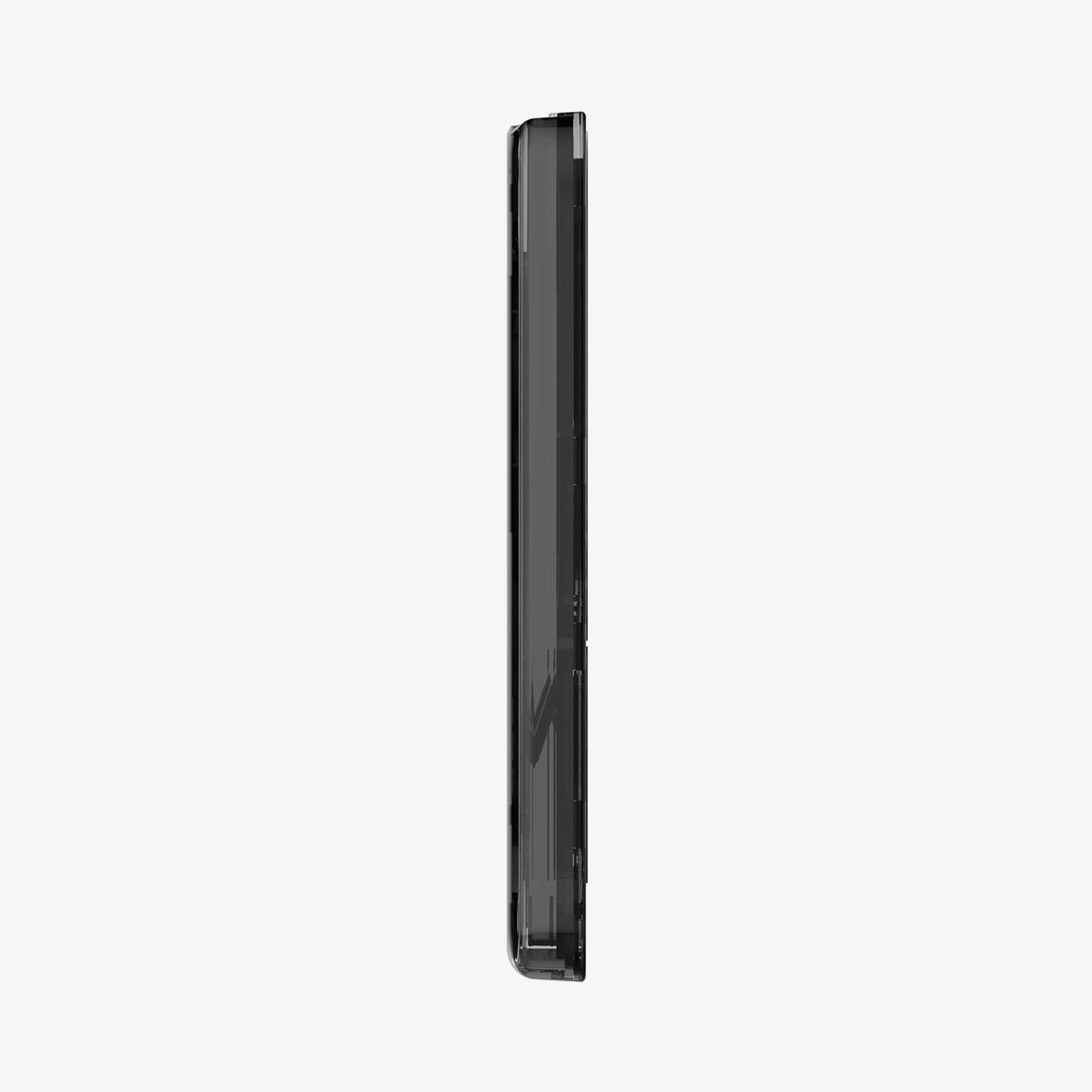 AFA11304 - Ultra Hybrid MagFit card wallet transparent black side profile highlighting ultra slim thickness and low profile design