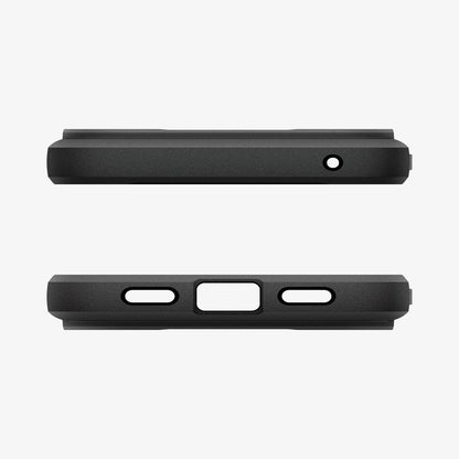 ACS09698 - Pixel 10 / Pixel 10 Pro Case Rugged Armor (MagFit) in black showing the top and bottom
