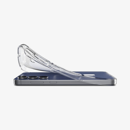 ACS10024 - Galaxy S25 FE Crystal Flex (MagFit) Case in crystal clear showing the side with case bending away from the device