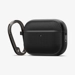 ACS10604 - AirPods Pro 3 Classic Fit in Black showing the front and side with carabiner