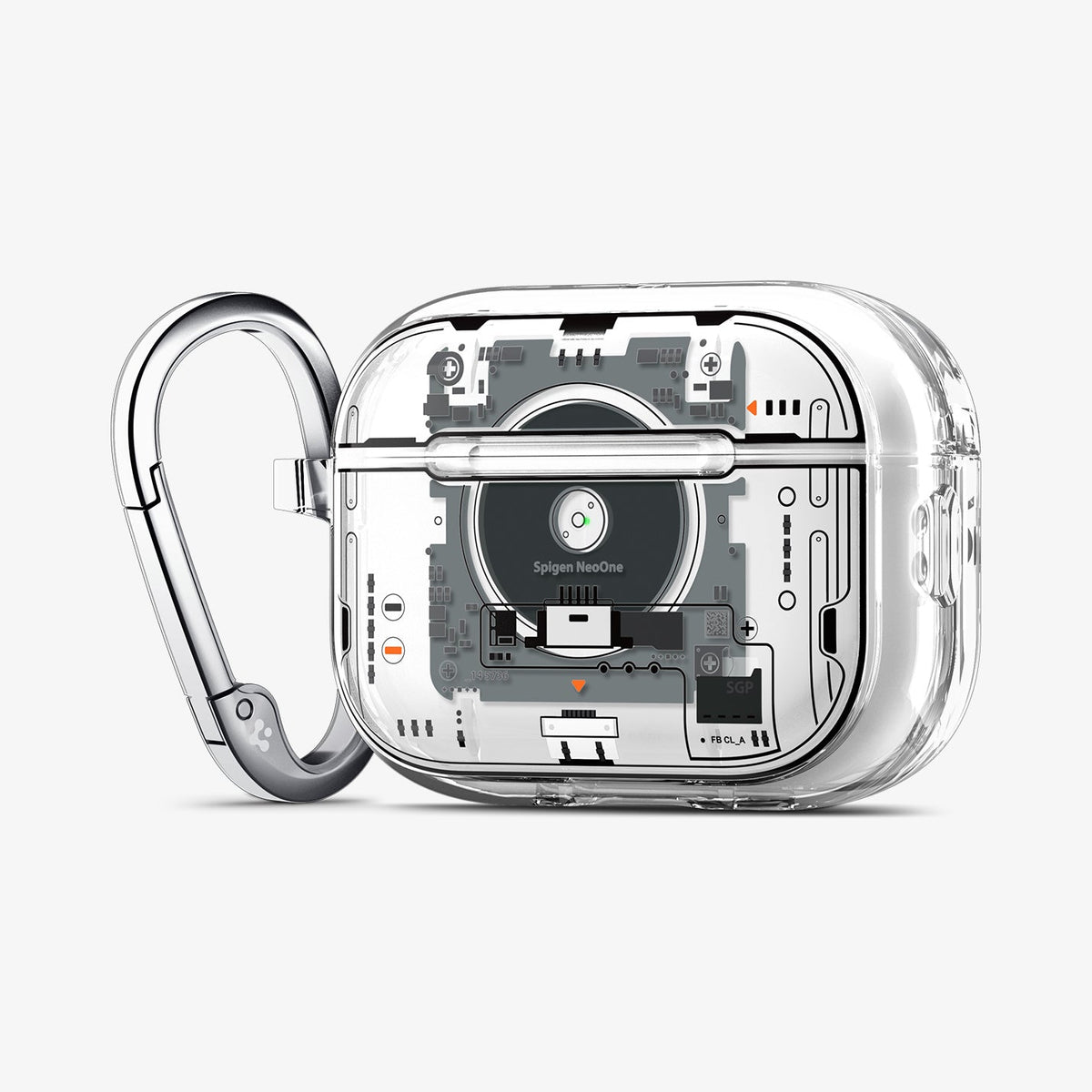 ACS09824 - AirPods Pro 3 Series Ultra Hybrid Neo One (MagFit) showing the front and side with carabiner