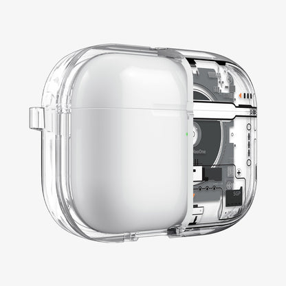 ACS09824 - AirPods Pro 3 Series Ultra Hybrid Neo One (MagFit) showing the front with case cut half open