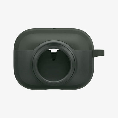 ACS04391 - Apple AirPods Pro Case Tag Armor Duo in military green showing the front with no AirTag in slot